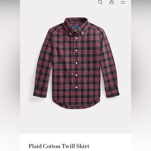 Ralph Lauren Plaid Cotton Twill Shirt size 18 months